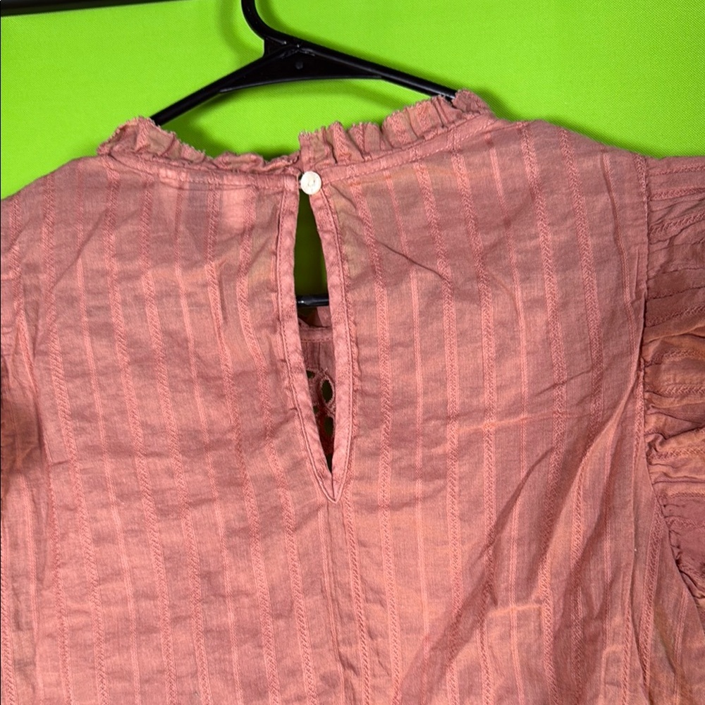 Universal Thread Orange Ruffled Short Sleeve Blou… - image 7